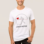 Love In Motion Minimalist Line Art Slogan Tee (Vorderseite)