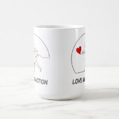 Love In Motion Minimalist Line Art Slogan Tee Kaffeetasse (Mittel)