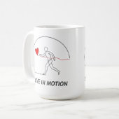 Love In Motion Minimalist Line Art Slogan Tee Kaffeetasse (Vorderseite Links)