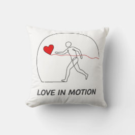 Love In Motion Minimalist Line Art Slogan Tee Kissen
