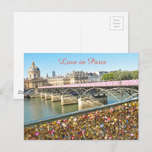Love in Paris Postkarte (Vorne/Hinten)