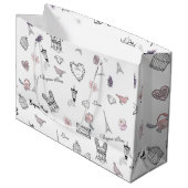 Love in Peris Bohemian Große Geschenktüte (Vorderseite Schrägansicht)