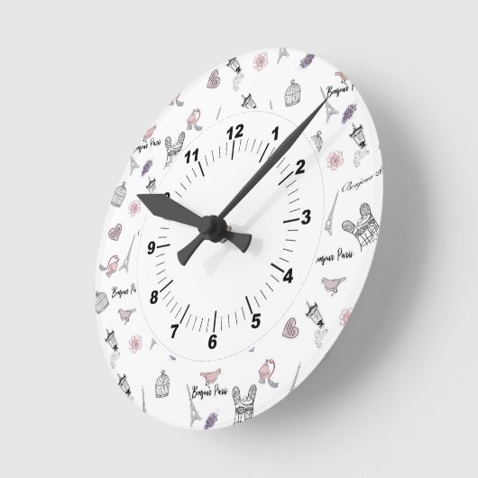 Love in Peris Bohemian Runde Wanduhr (Winkel)