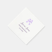 Love in Snow bridal shower purple snowflakes paste Serviette (Ecke)