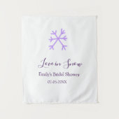 Love in Snow bridal shower purple snowflakes paste Wandteppich (Vorderseite)