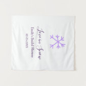 Love in Snow bridal shower purple snowflakes paste Wandteppich (Vorderseite (Horizontal))