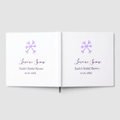 Love in Snow Junggesellinnenabschied lila Schneefl Gästebuch (Voll)