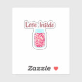 Love Inside Sticker | Valentine Packaging Label (Blatt)