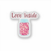 Love Inside Sticker | Valentine Packaging Label (Vorderseite)