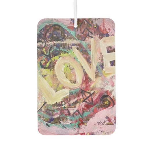 Love Inspired Original Art Car Air Freshener Autolufterfrischer (Vorderseite)