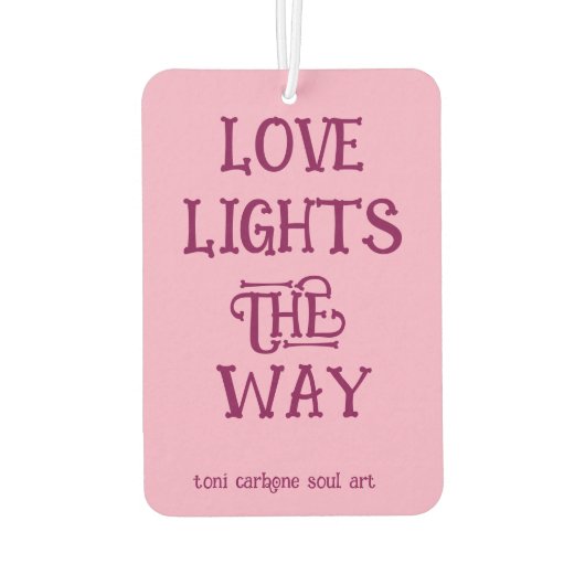 Love Inspired Original Art Car Air Freshener Autolufterfrischer (Rückseite)