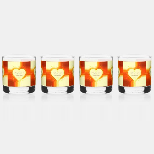 Love & Intention by Gratitude Remains™ | Inspirati Whiskyglas (Vorderseite)