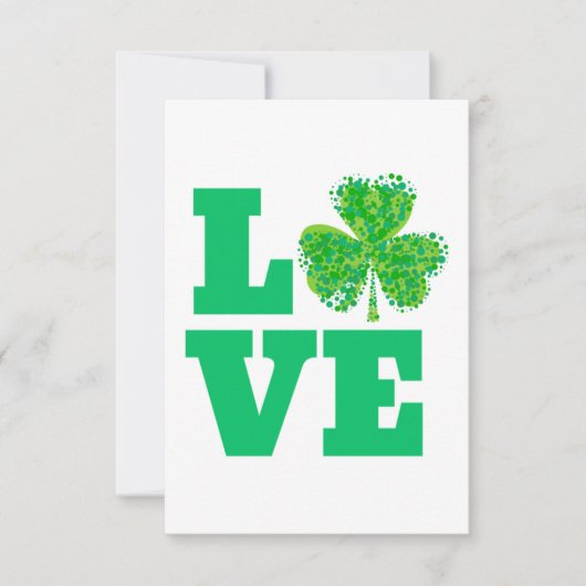 Love Irish St. Patrick's Day Ireland Green Luv Einladung (Vorderseite)