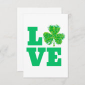 Love Irish St. Patrick's Day Ireland Green Luv Einladung (Vorne/Hinten)