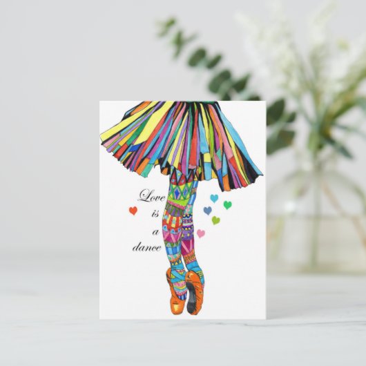 LOVE IS A DANCE POSTKARTE (Stehend Vorderseite)