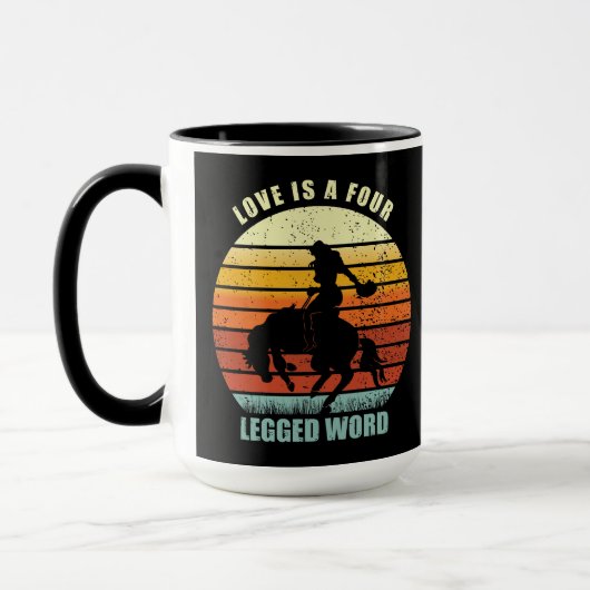 Love Is A Four Legged Word - Hores lovers Tasse (Links)