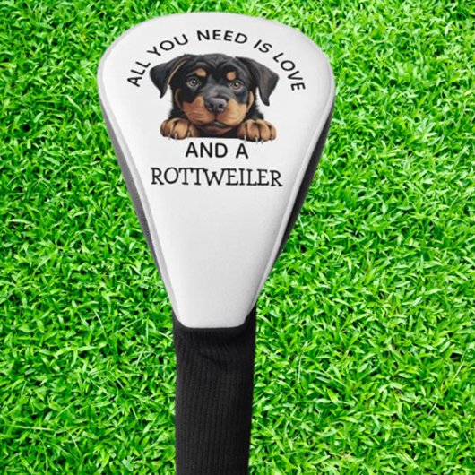  love is a rottweiler golf headcover