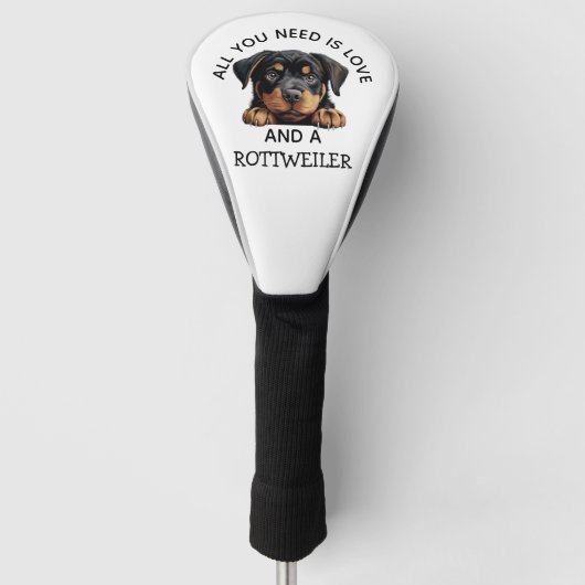  love is a rottweiler golf headcover (Vorderseite)