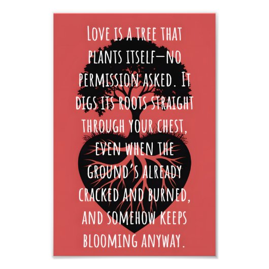 Love is a Tree Fotodruck (Vorne)