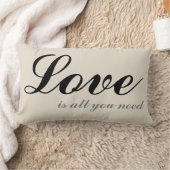 Love is all you need Cushion Beige Lendenkissen (Decke)