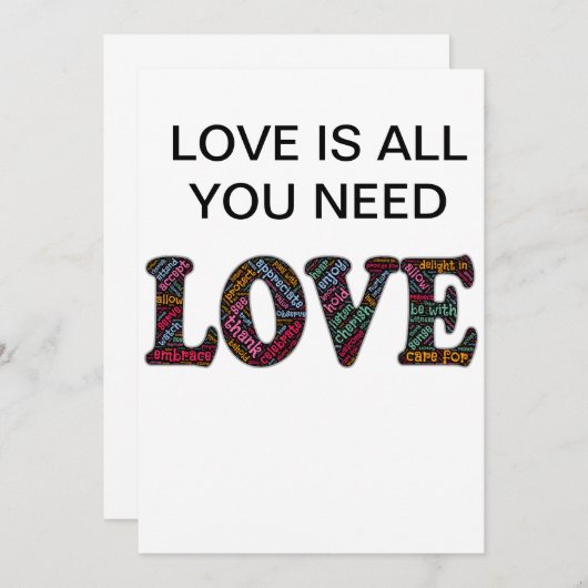 Love Is All You Need Einladung (Vorne/Hinten)