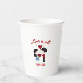 Love Is All You Need Pappbecher (Vorderseite)
