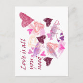 Love is all you need quote postkarte (Vorderseite)