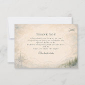 Love Is An Adventure Bridal Shower Dankeskarte (Vorderseite)