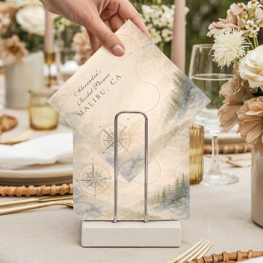 Love Is An Adventure Bridal Shower Serviette