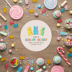 Love Is Beary Sweet Candyland Brautparty Runder Pappuntersetzer