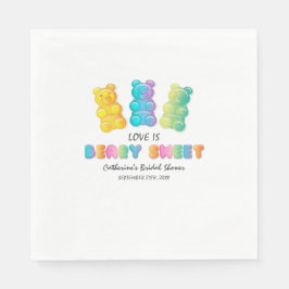Love Is Beary Sweet Candyland Brautparty Serviette