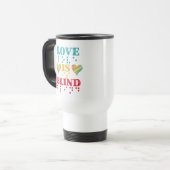 Love Is Blind Braille Hearts Reisebecher (Vorderseite Links)
