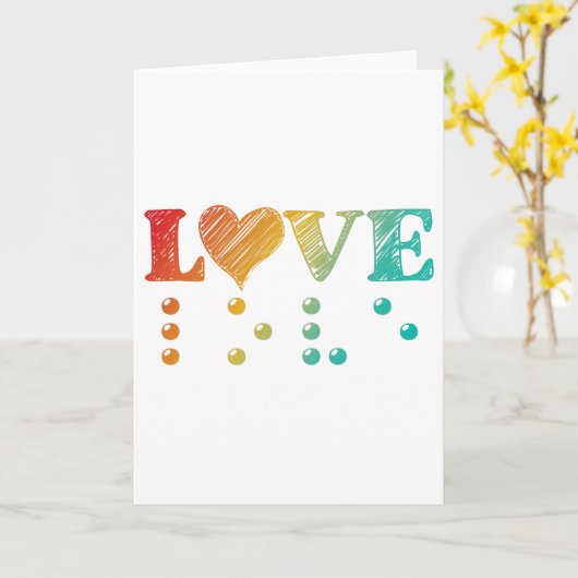 Love Is Blind Braille Karte (Gelbe Blume)