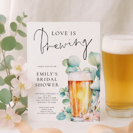 Love is Brewing Beer Bridal Shower Einladung