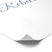 Love is Brewing Blue Bow Bridal Shower Welcome Poster (Ecke)