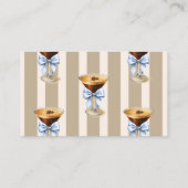 Love is Brewing Blue Bow Coffee Bridal Shower Begleitkarte (Rückseite)