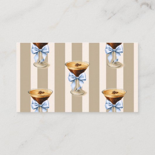 Love is Brewing Blue Bow Coffee Bridal Shower Begleitkarte (Rückseite)