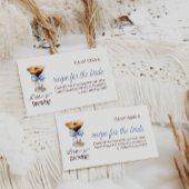 Love is Brewing Blue Bow Coffee Bridal Shower Begleitkarte