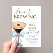 Love is Brewing Blue Bridal Shower Invitation  Acryleinladungen (Insitu (Handheld))