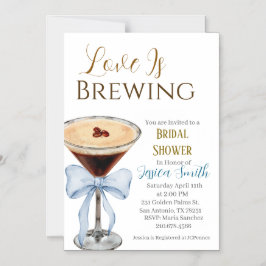 Love is Brewing Blue Bridal Shower Invitation  Magneteinladung