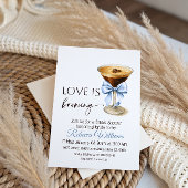 Love is Brewing Blue Coquette Bow Bridal Shower Einladung