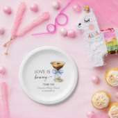 Love is Brewing Blue Coquette Bow Bridal Shower Pappteller (Party)