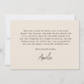 Love is Brewing Boho Coffee Bridal Shower Dankeskarte (Rückseite)