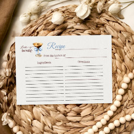 Love is Brewing Bow Coffee Bridal Shower Recipe Mitteilungskarte