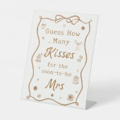 Love is Brewing Bridal Shower Guess how Many Kisse Sockelschild (Vorderseite)