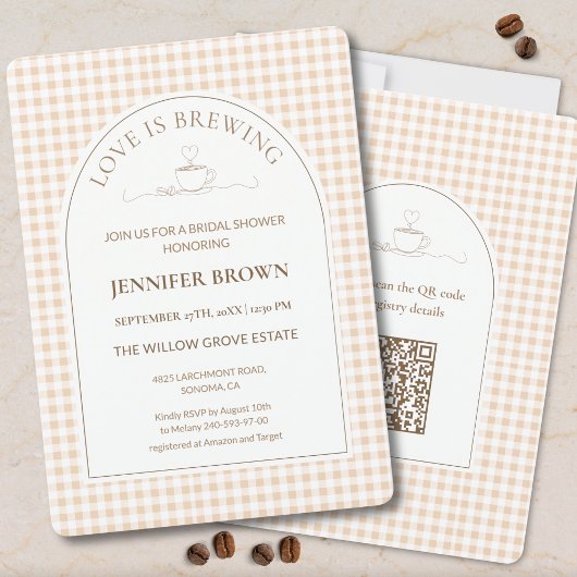 Love Is Brewing Bridal Shower Invitation | Coffee  Einladung