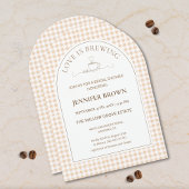 Love Is Brewing Bridal Shower Invitation | Gingham Einladung