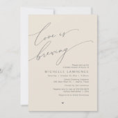 Love is Brewing, Bridal Shower Party Celebration Einladung (Vorderseite)