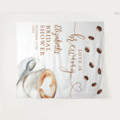 Love Is Brewing Bridal Shower Photo Backdrop Wandteppich (Vorderseite (Horizontal))