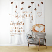 Love Is Brewing Bridal Shower Photo Backdrop Wandteppich (Beispiel)